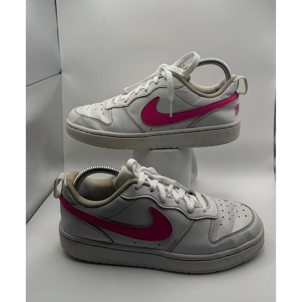Nike Court Borough Low 2 Youth 6.5Y White Pink DV5456-113 Good Condition Retro